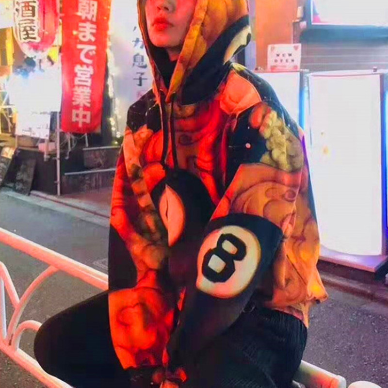 Supreme FW19 Week 1 Martin Wong 8-Ball Hooded Sweatshirt