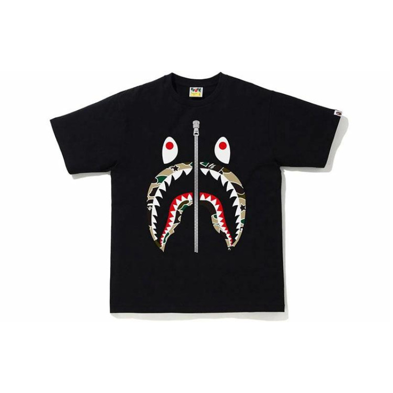 A BATHING APE Sta Camo Shark Tee T