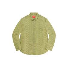 Supreme Week 11 Warp Jacquard Logos Denim Shirt
