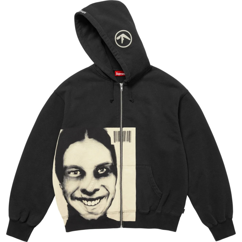 Supreme x Aphex Twin SS25 WEEK2 Zip Up Hooded Sweatshirt