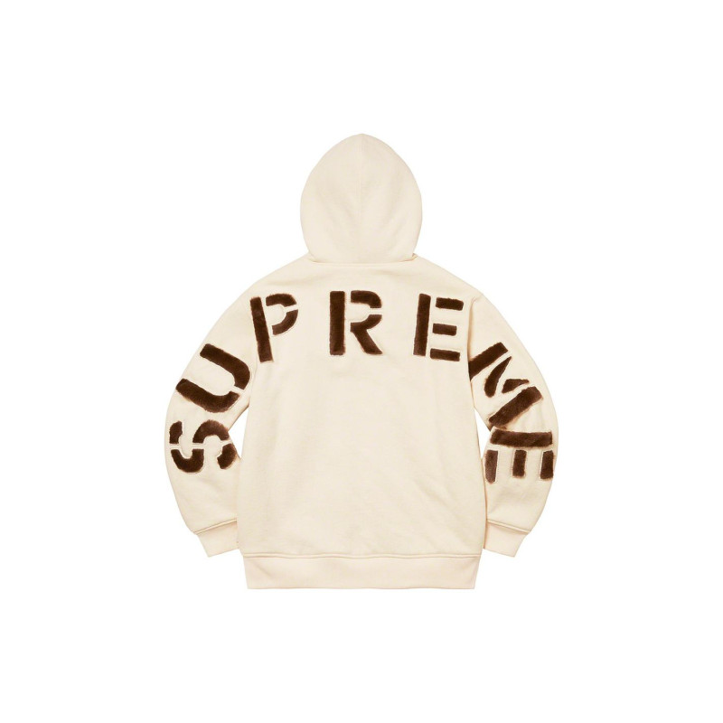 Supreme FW22 Week 17 Faux Fur Lined Zip Up Hooded Sweatshirt