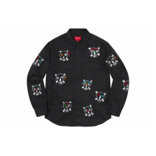 Supreme SS21 Week7 Clayton Patterson Skulls Embroidered Work Shirt