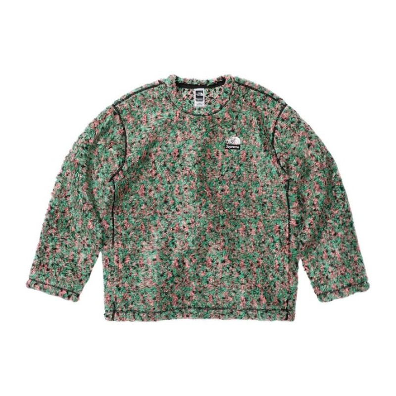 Supreme SS23 x The North Face HIGH PILE FLEECE LS TOP Logo