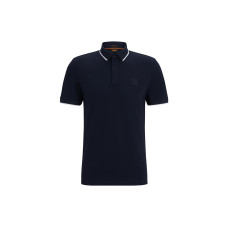 HUGO BOSS Stretch-Cotton Slim-Fit Polo Shirt With Logo Patch PoloPolo