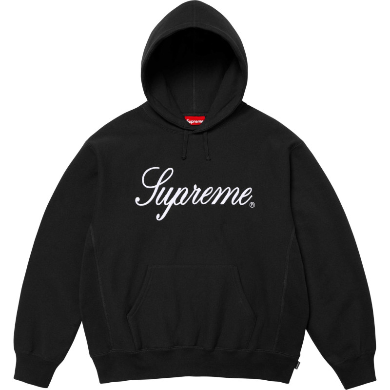 Supreme FW24 WEEK1 Embroidered Script Hooded Sweatshirt logo