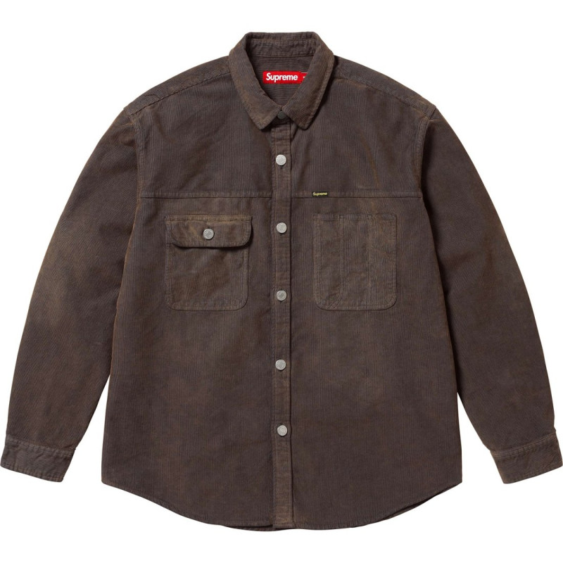 Supreme SS25 WEEK1Washed Corduroy Shirt