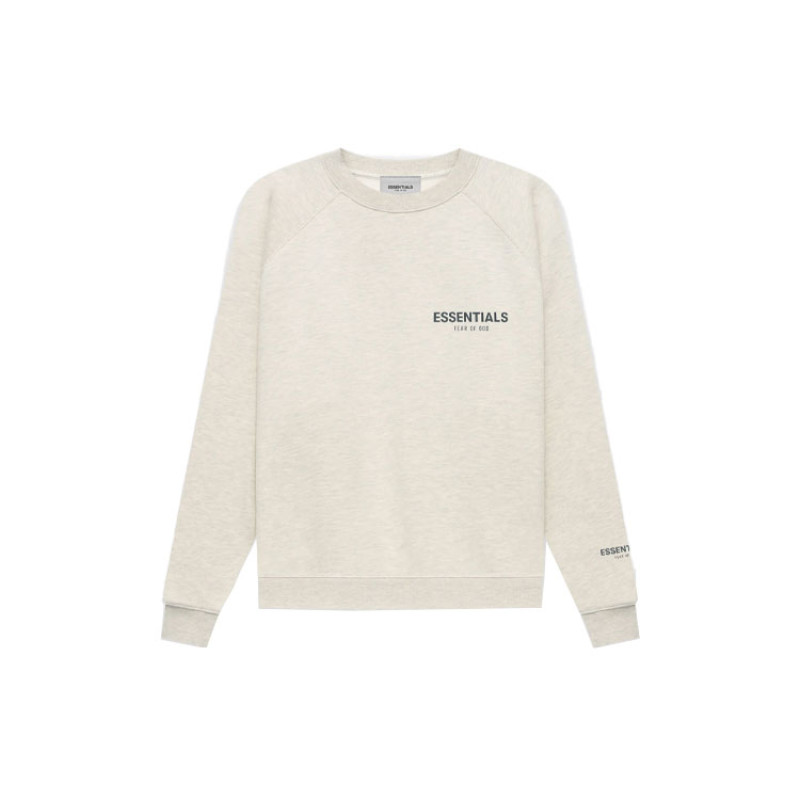 Fear of God Essentials FW21 Pullover Crewneck Light Heather Oatmeal