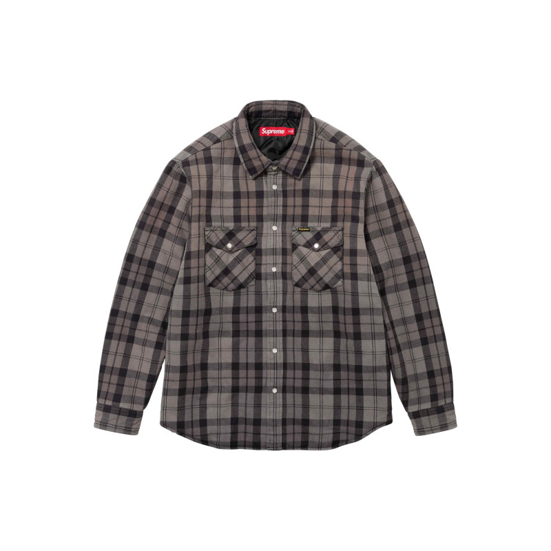 Supreme SS24 WEEK1 QUILTED FLANNEL SNAP SHIRT