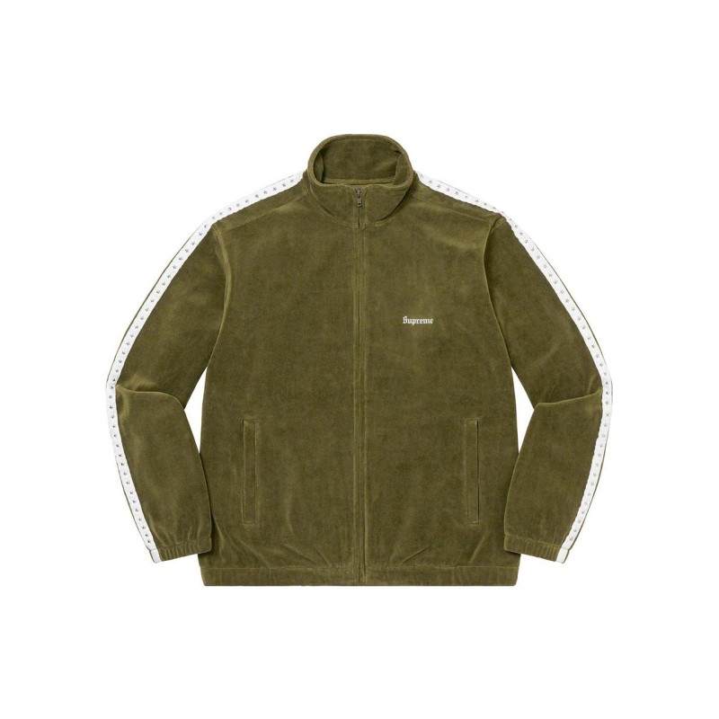 Supreme 2022 Week 2 Studded Velour Track Jacket