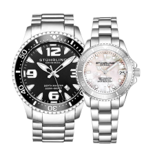 STUHRLING 43mm black 842.02+3950L.1