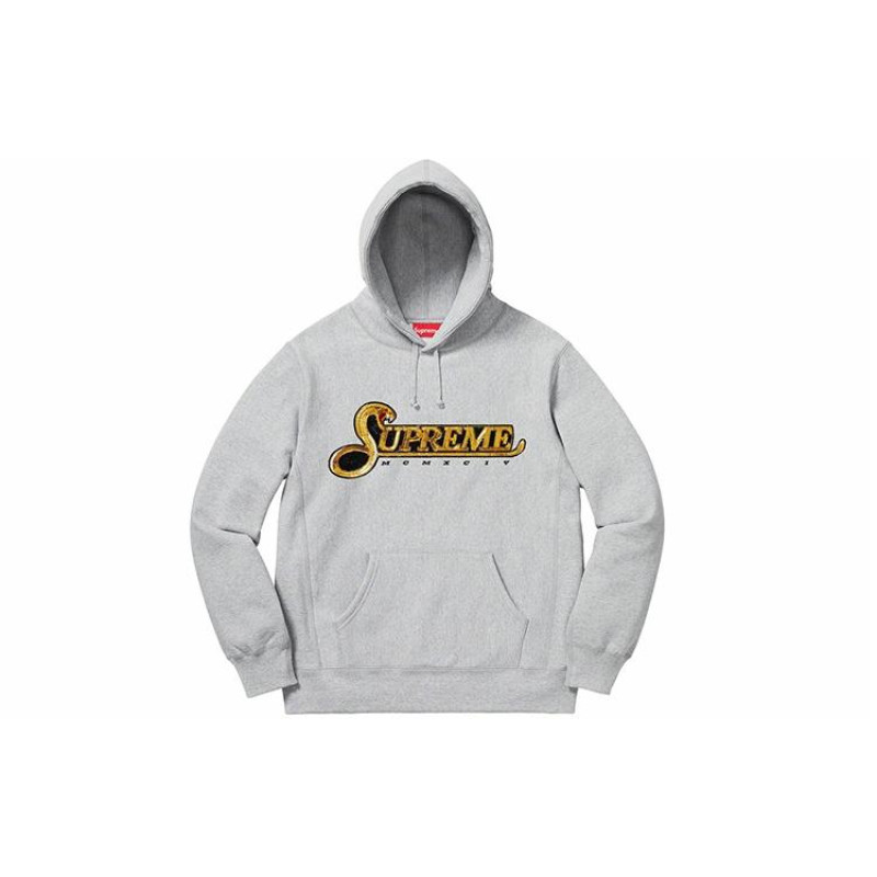 Supreme FW19 Week 8 Sequin Viper Hooded Sweatshirt