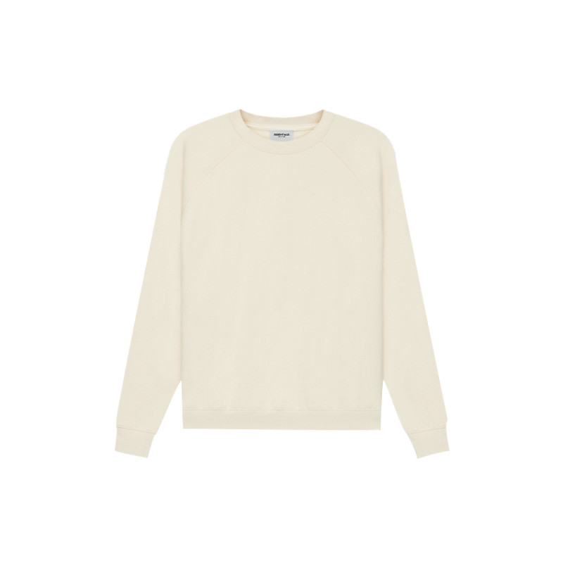 Fear of God Essentials SS21 Pull-Over Crewneck ButtercreamCream Logo