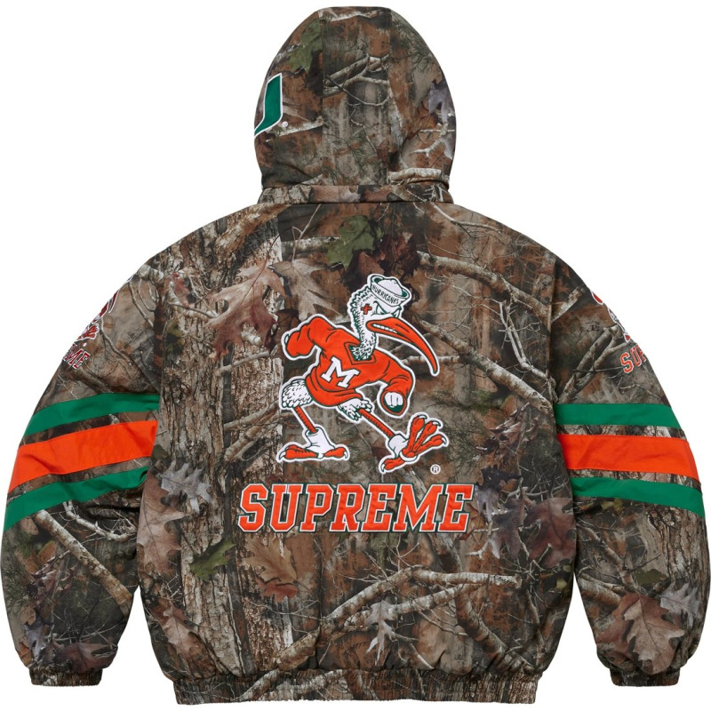 Supreme x Mitchell Ness NCAA FW24 WEEK12 Hooded Stadium Jacket