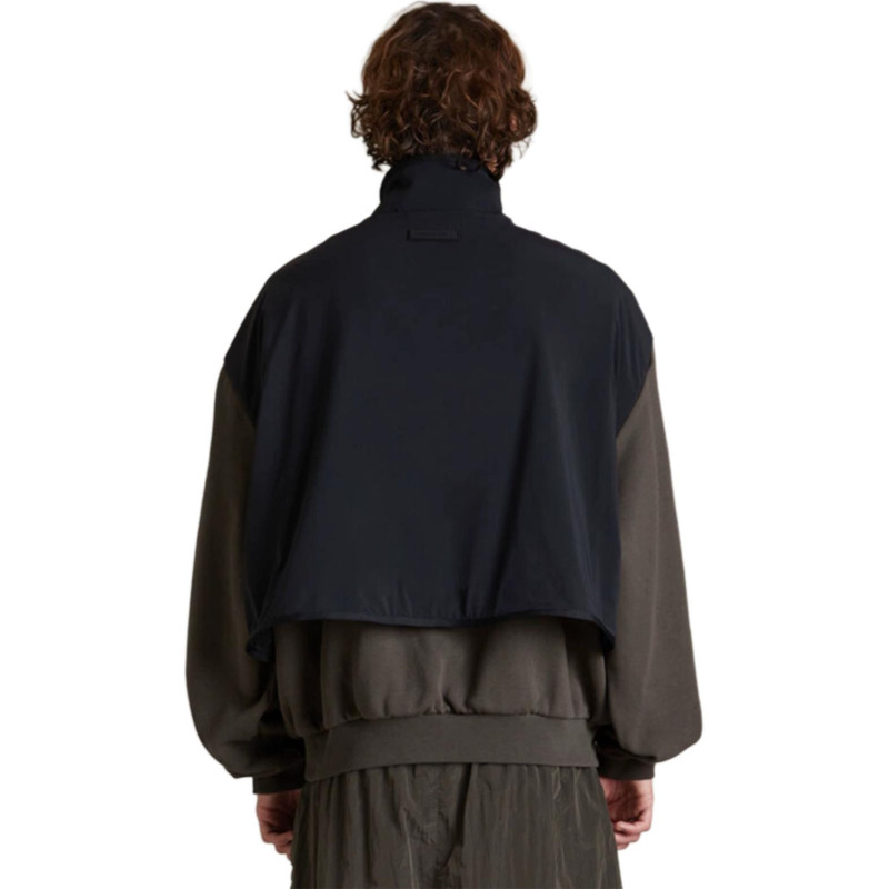 Fear of God Essentials SS24 Nylon Fleece Mockneck Sweat InkJet Blk
