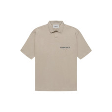 Fear of God Essentials FW21 SS Polo StringTan Logopolo