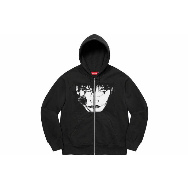 Supreme Week 4 x The Crow Zip Up Hooded Sweatshirt