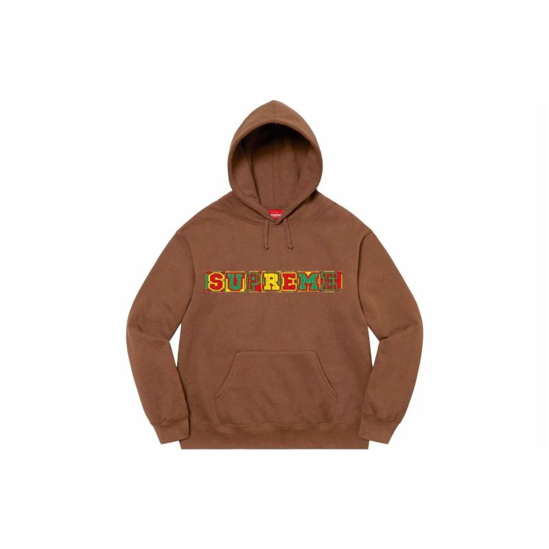 Supreme SS23 Week9 BEADED HOODED SWEATSHIRT Logo