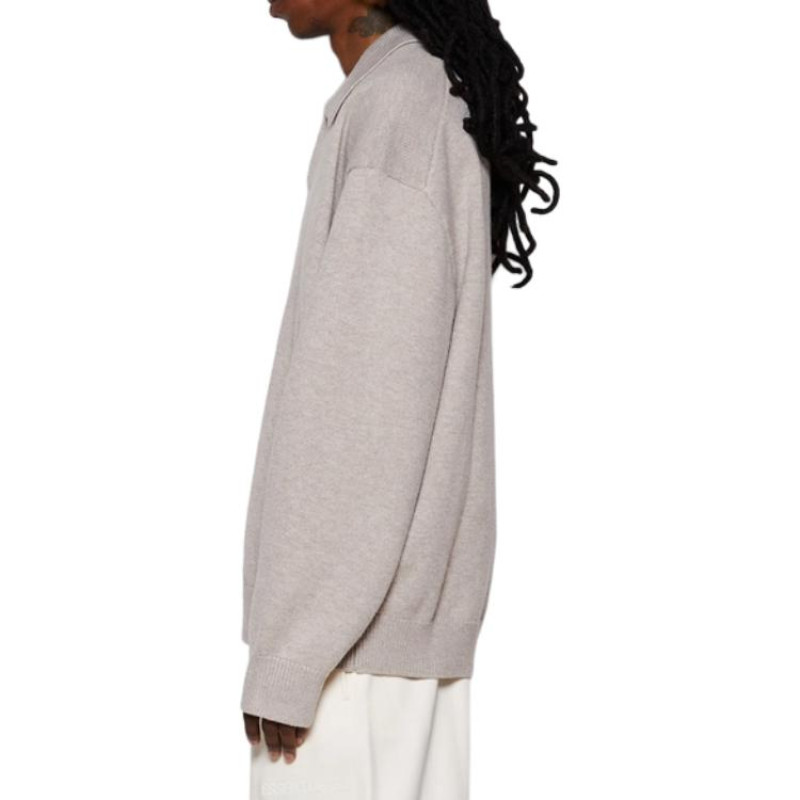 Fear of God Essentials FW23 Knit Polo Polo Core Heather