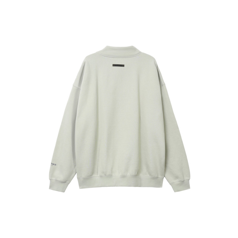 Fear of God Essentials FW21 Mock Neck Sweatshirt GreenConcrete Logo