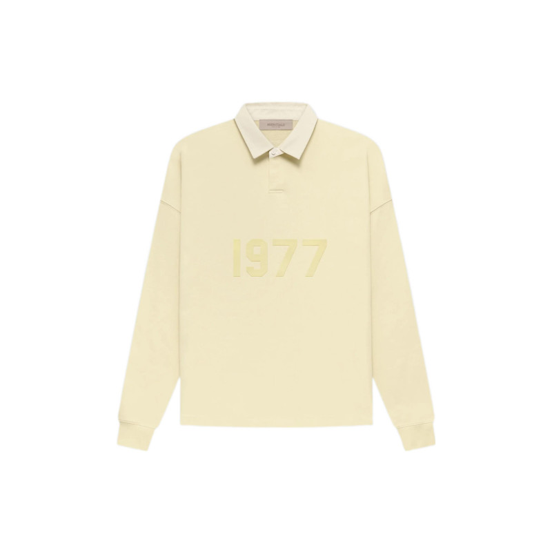 Fear of God Essentials FW22 Henley Rugby Canary Polo
