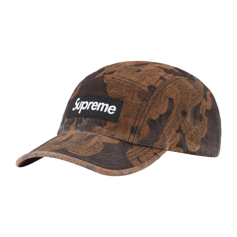Supreme SS23 WEEK13 FLAMES JACQUARD DENIM CAMP CAP