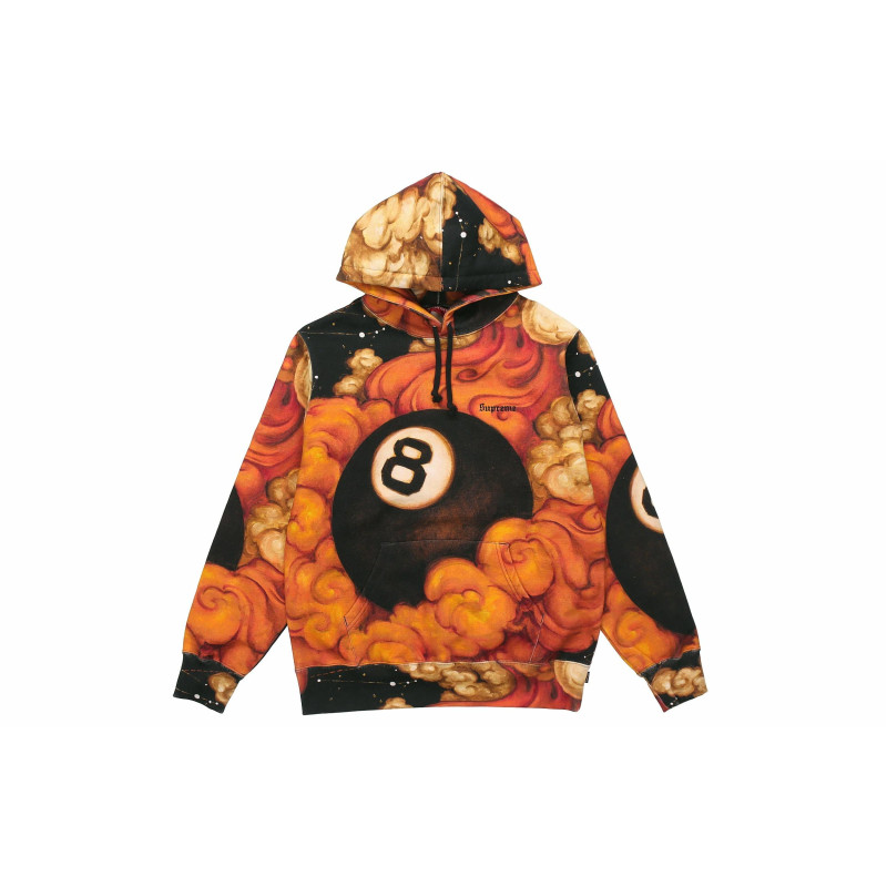 Supreme FW19 Week 1 Martin Wong 8-Ball Hooded Sweatshirt