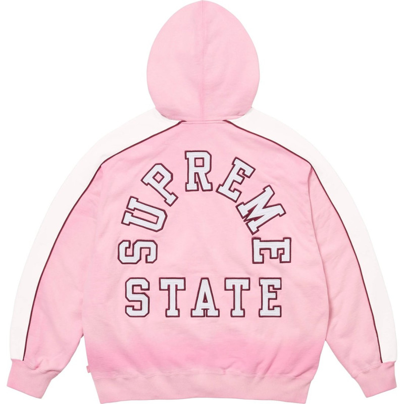 Supreme FW24 WEEK10 State Zip Up Hooded Sweatshirt logo