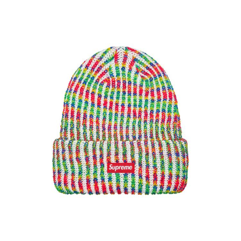 Supreme Week 18 Rainbow Knit Loose Gauge Beanie