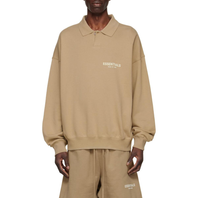 Fear of God Essentials SS22 Ls Polo oak Polo