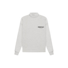 Fear of God Essentials SS22 Mockneck Light Oatmeal Logo