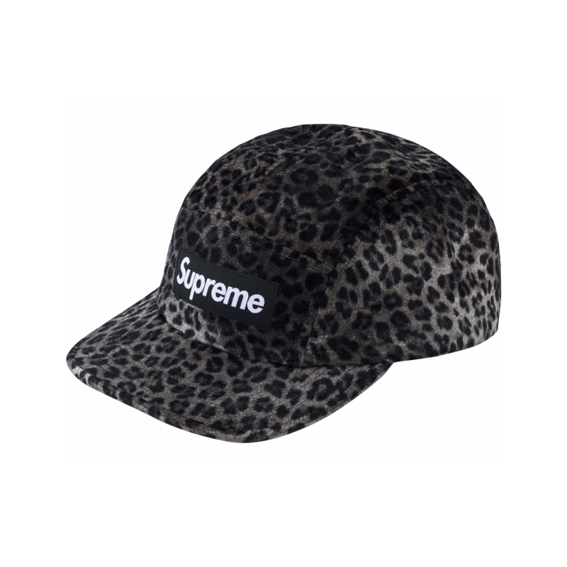 Supreme SS24 WEEK 9 LEOPARD VELVET CAMP -CAP