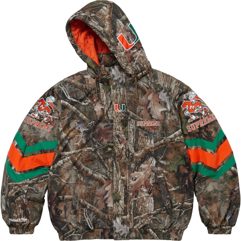 Supreme x Mitchell Ness NCAA FW24 WEEK12 Hooded Stadium Jacket