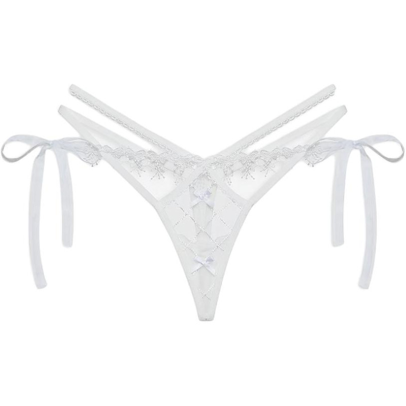 Victoria's Secret FOR LOVE LEMONS Fiorella Thong Panty White 1 White
