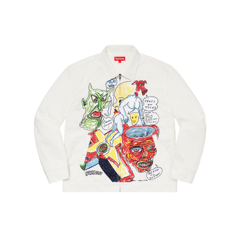 Supreme SS20 Week 12 x Daniel Johnston Embroidered Work Jacket
