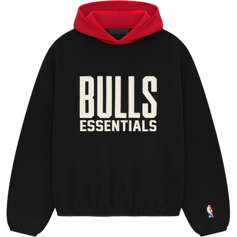 Fear of God Essentials x NBA SS25 NBA-allstar PULL OVER HOODIE - BULLS BLACKRED
