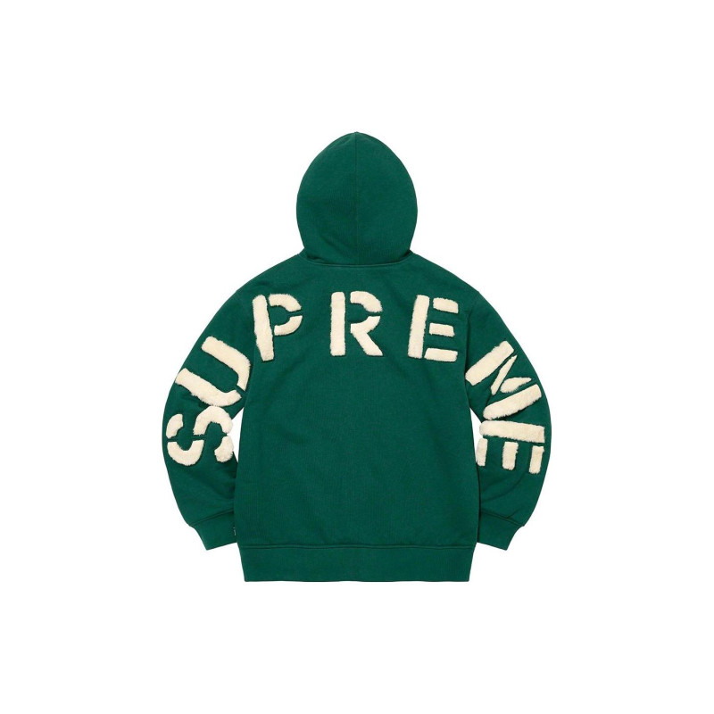 Supreme FW22 Week 17 Faux Fur Lined Zip Up Hooded Sweatshirt