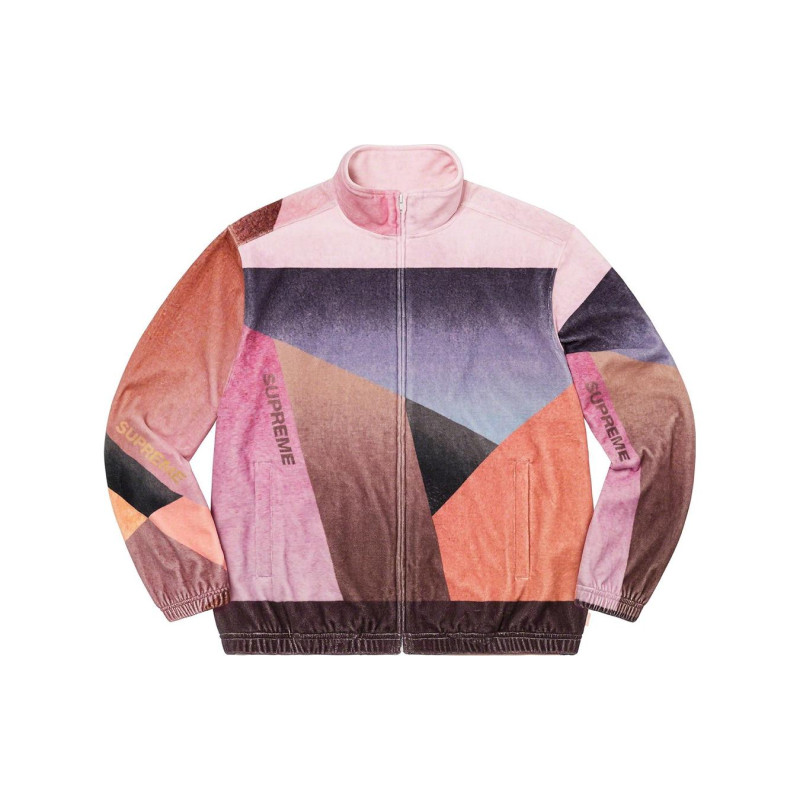 Supreme SS23 Week7 Geo Velour Track Jacket