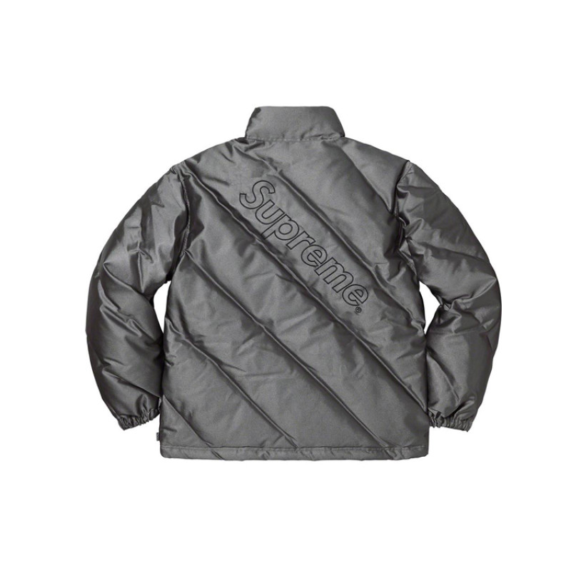 Supreme FW19 Week 11 Iridescent Puffy Jacket Black