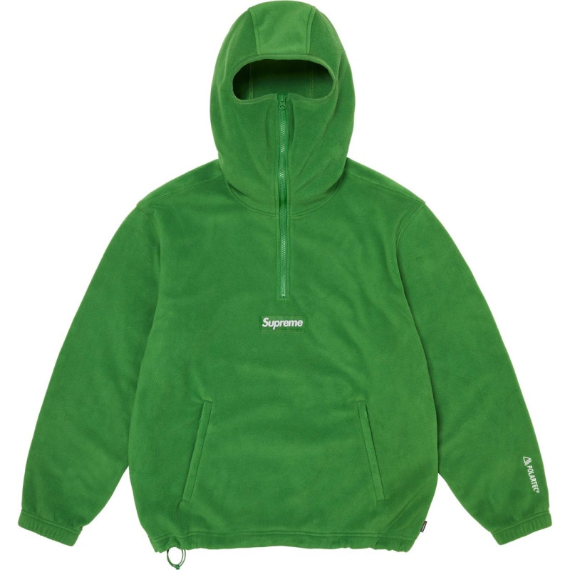 Supreme x Polartec FW24 WEEK14 Facemask Half Zip Hooded Sweatshirt logo