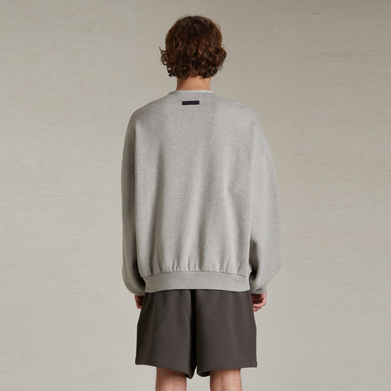 Fear of God Essentials SS24 Crewneck Sweater Dark Heather Oatmeal