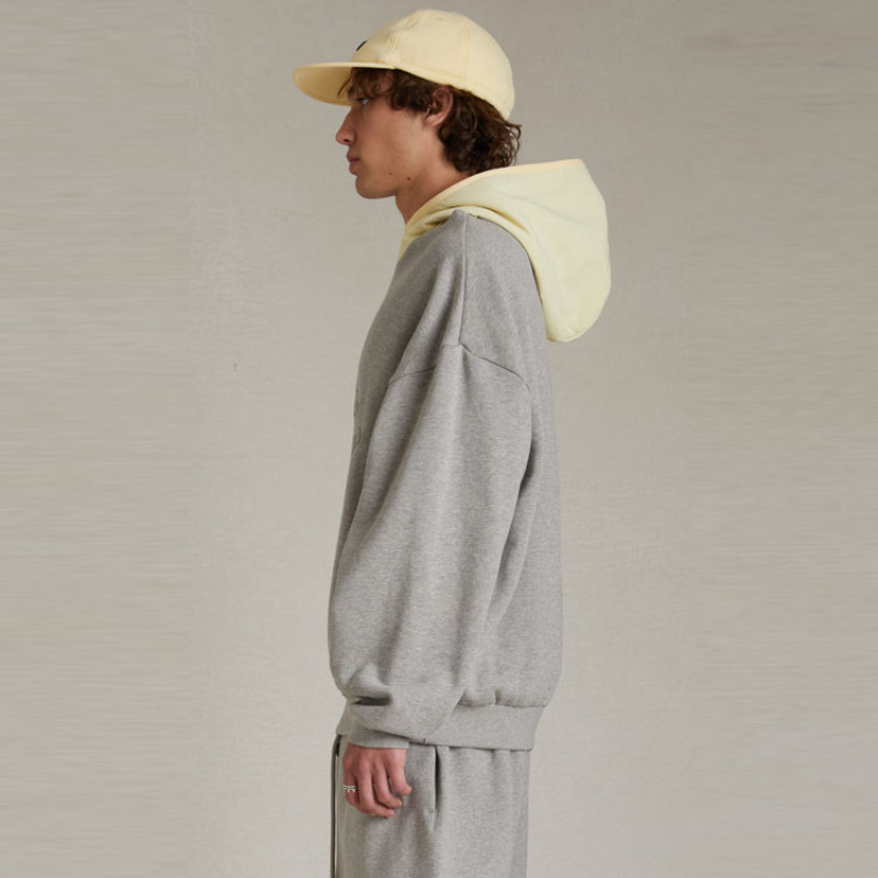 Fear of God Essentials SS24 Fleece Hoodied Hr Garden Yellow