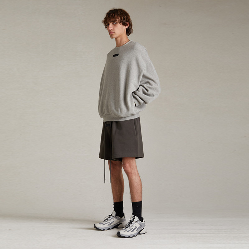 Fear of God Essentials SS24 Crewneck Sweater Dark Heather Oatmeal