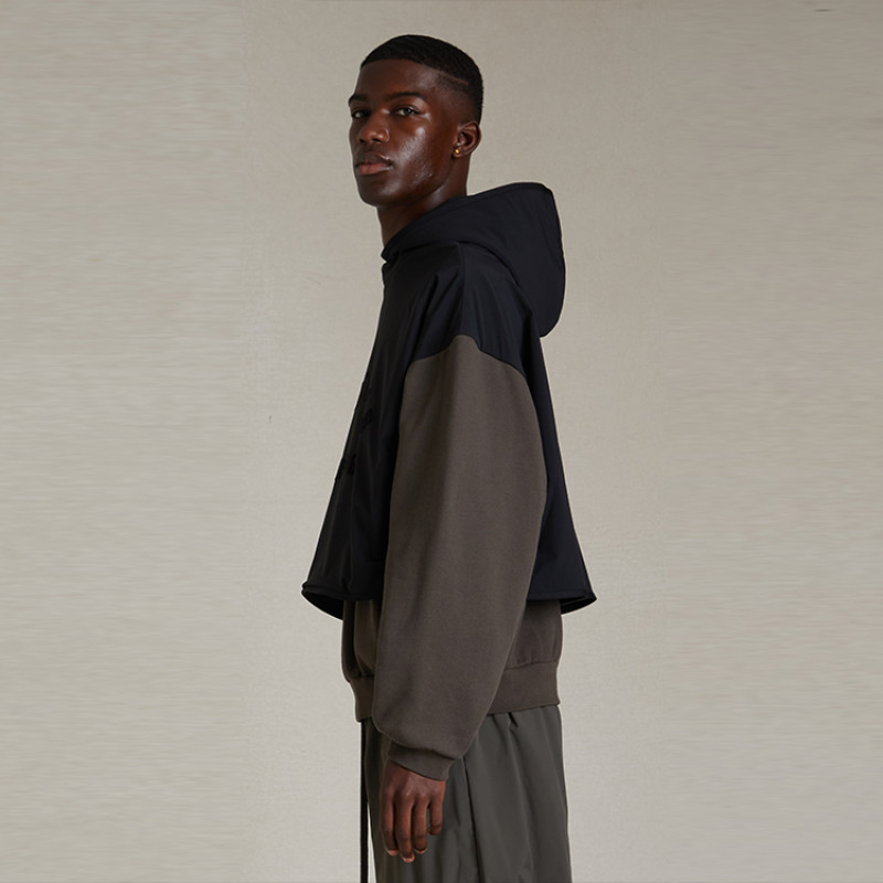 Fear of God Essentials SS24 Nylon Fleece Hooded Sweat InkJet Blk