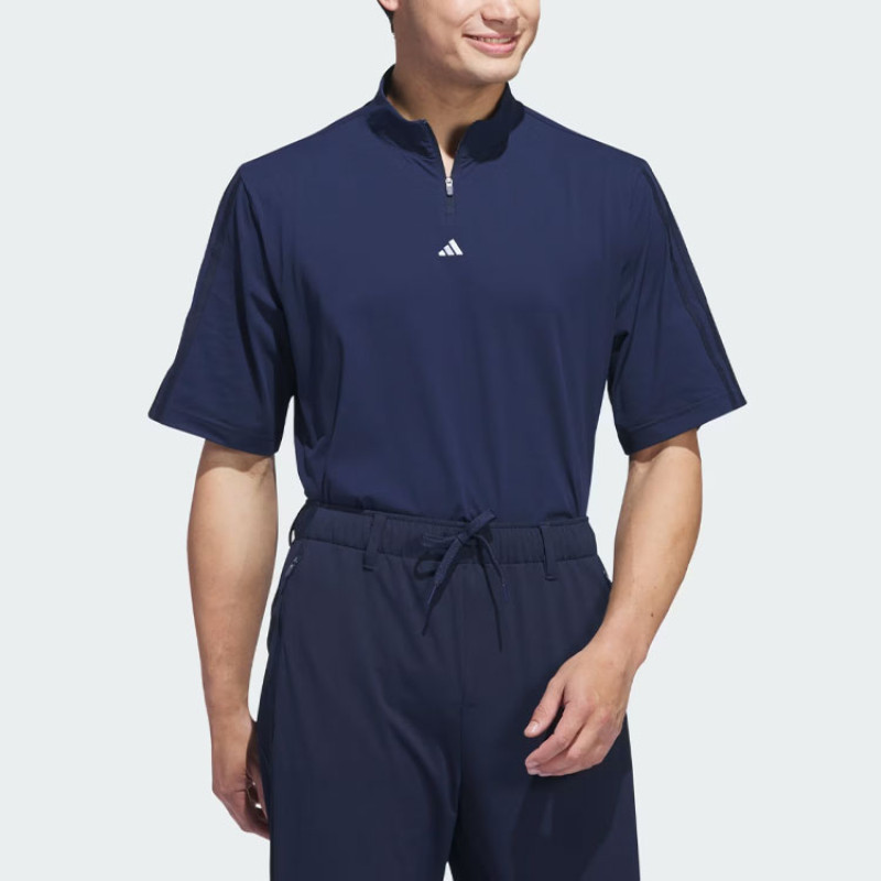 adidas Ultimate365 Twistknit Piqu Mock Polo Shirt LogoPolo