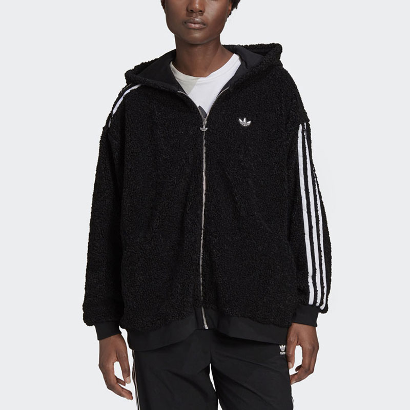 adidas originals Full Zip Hoodie Black Pink