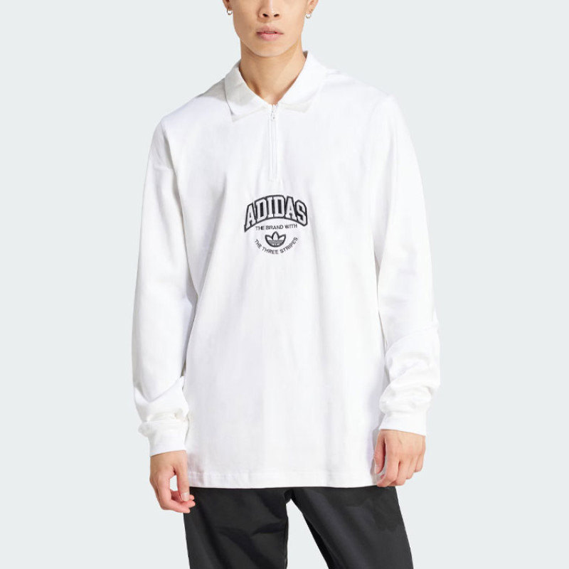 adidas originals Vrct Long Sleeve Polo Shirt LogoPolo
