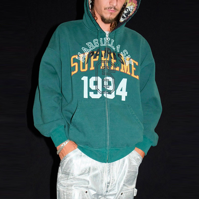 Supreme x MM6 Maison Margiela SS24 WEEK7 ZIP UP HOODED SWEATSHIRT