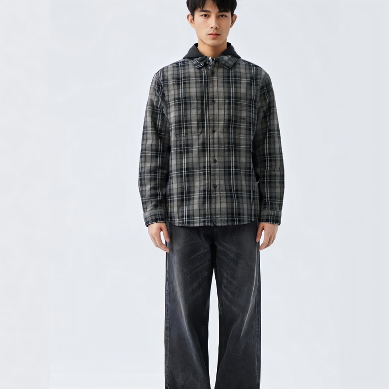 Supreme FW23 FW23 WEEK15 TARTAN FLANNEL HOODED SHIRT
