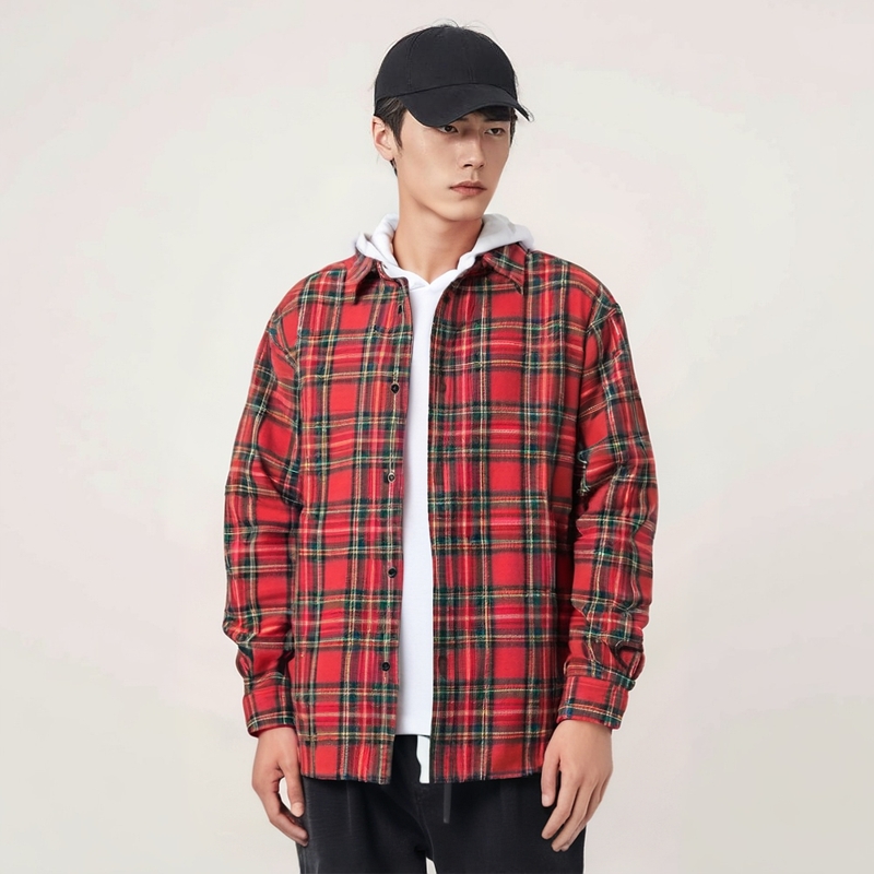 Supreme FW23 FW23 WEEK15 TARTAN FLANNEL HOODED SHIRT