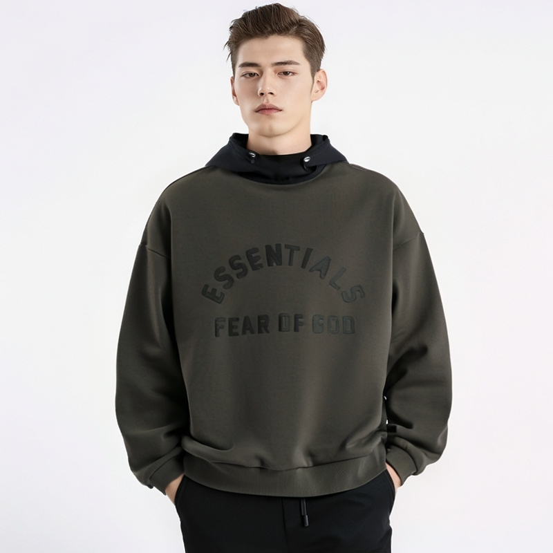 Fear of God Essentials SS24 Nylon Fleece Hoodie InkJet Blk